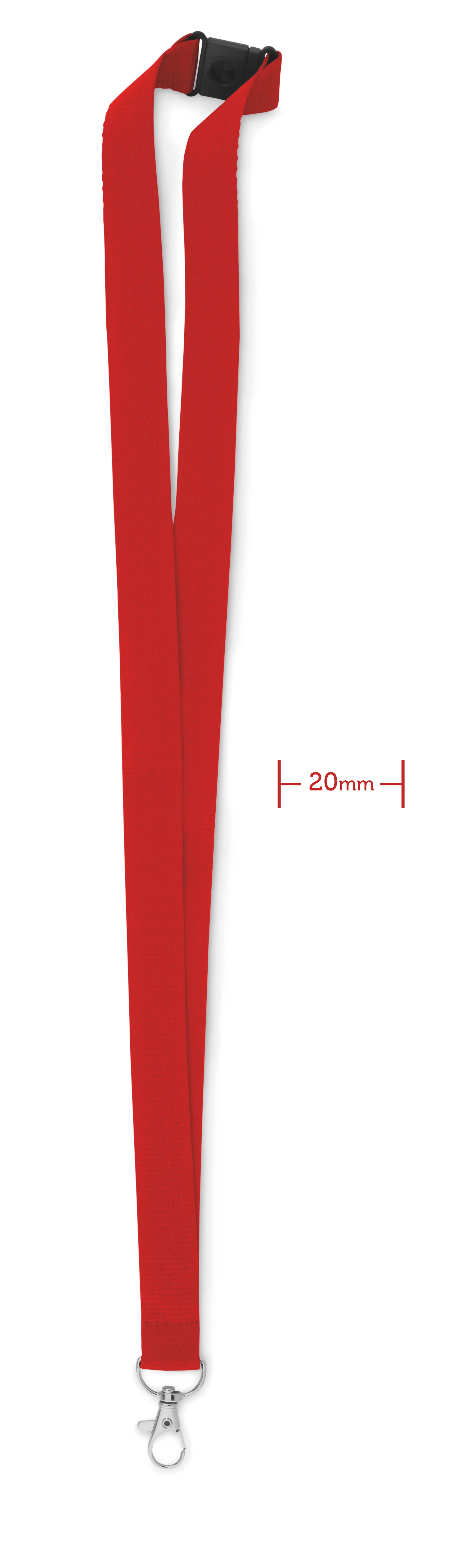Lanyard, haak en clip. 20 mm