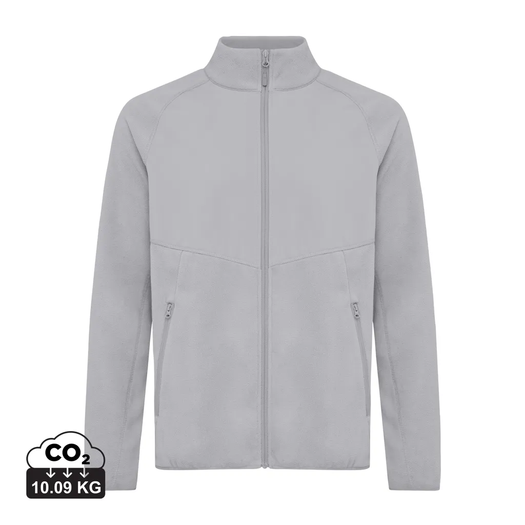 IQONIQ Talung gerecycled polyester fleece jas met rits storm grey