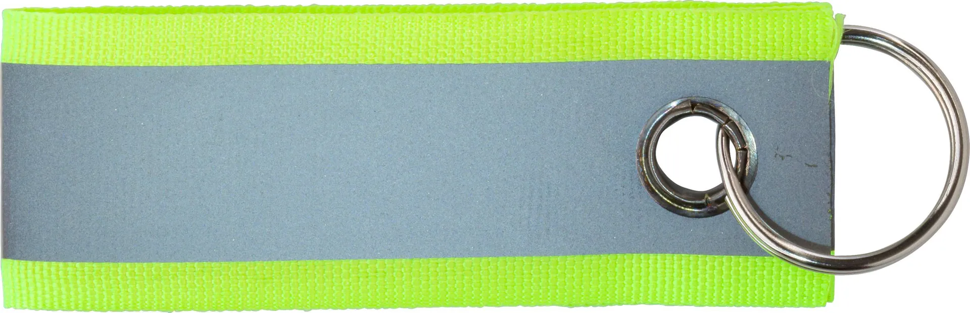 Polyester reflecterende sleutelhanger Aliyah geel