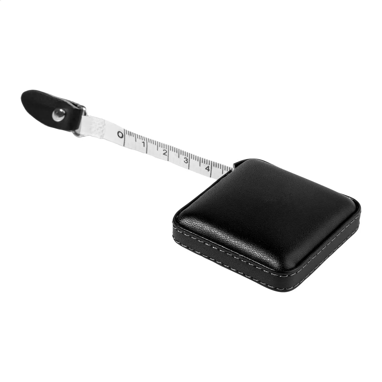 Zwart meetlint met beschermhoes en uitgeschoven meetband