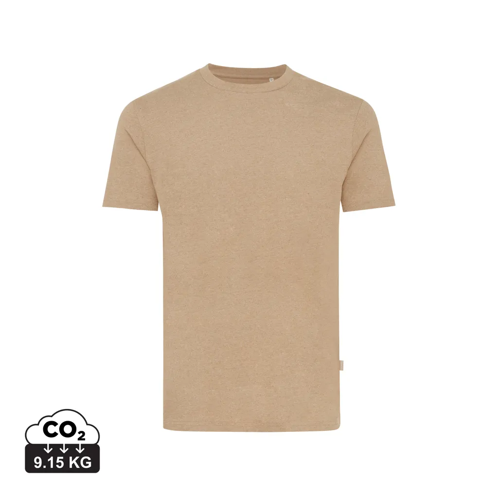 IQONIQ Manuel gerecycled katoen t-shirt ongeverfd heather brown