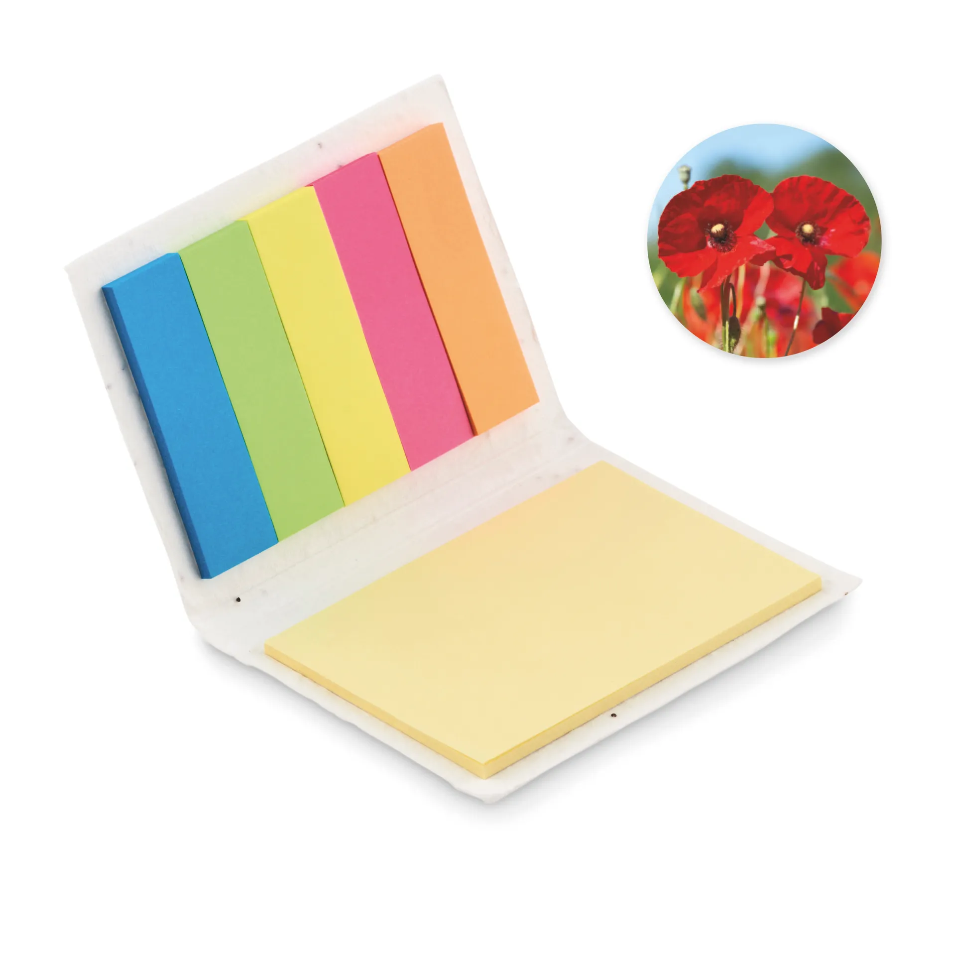 Zaadpapier memoblokje Wit