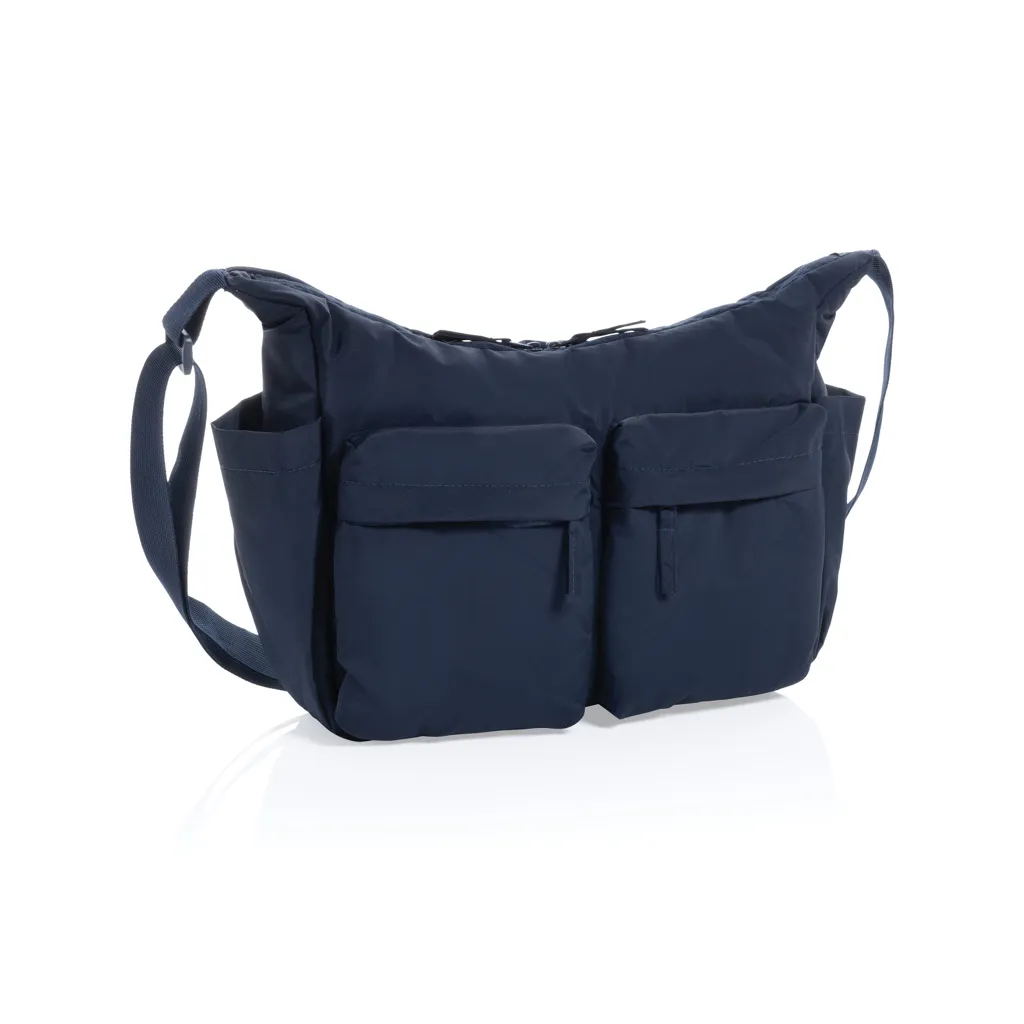 KENTO URBAN RCS gerecyclede nylon gewatteerde schoudertas donkerblauw