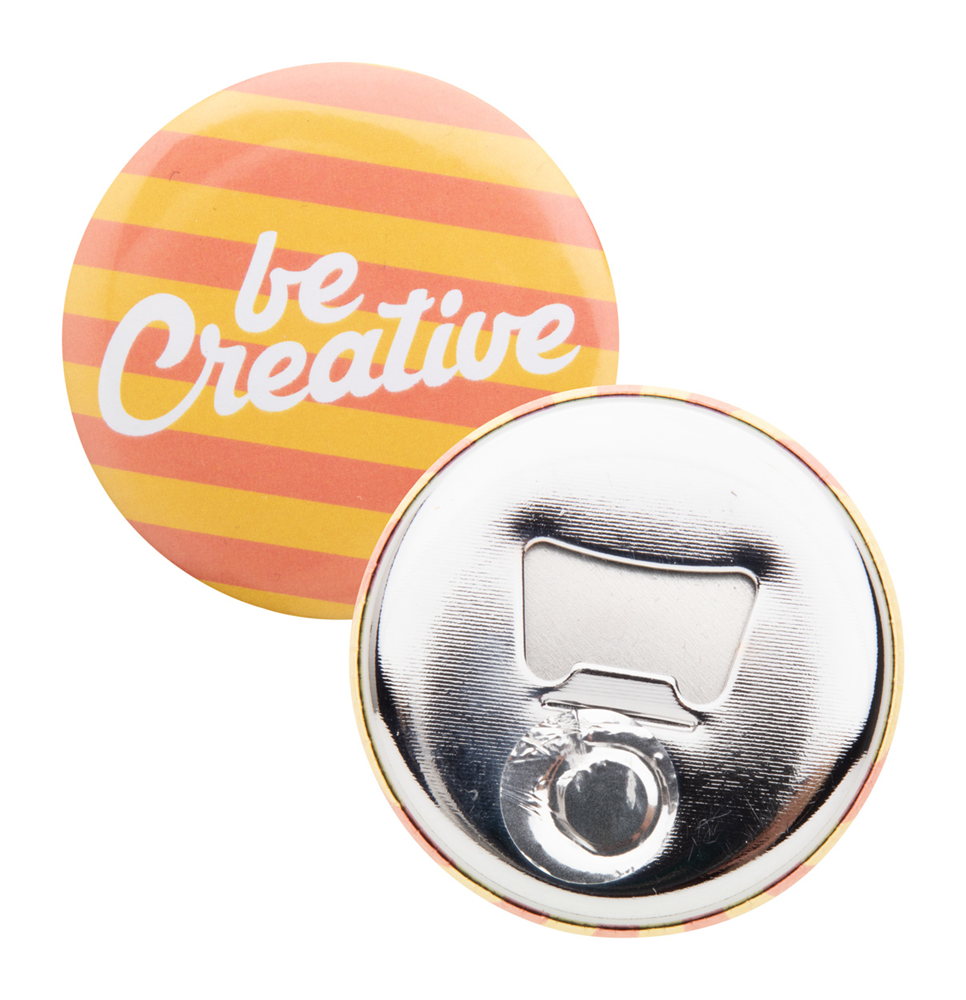 MagBadge Bottle - button met pin en flesopener