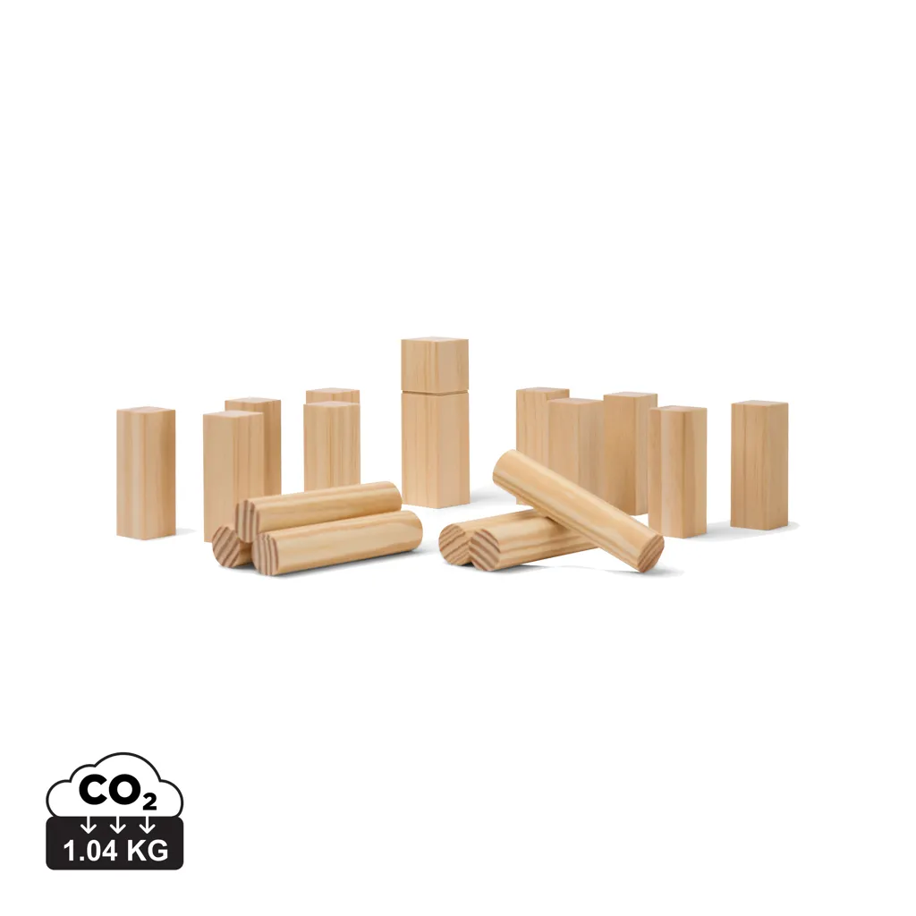 VINGA Kubb mini spel bruin