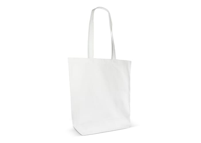 Schoudertas biologisch katoen kleur lang 270g/m² 42x12x43 cm