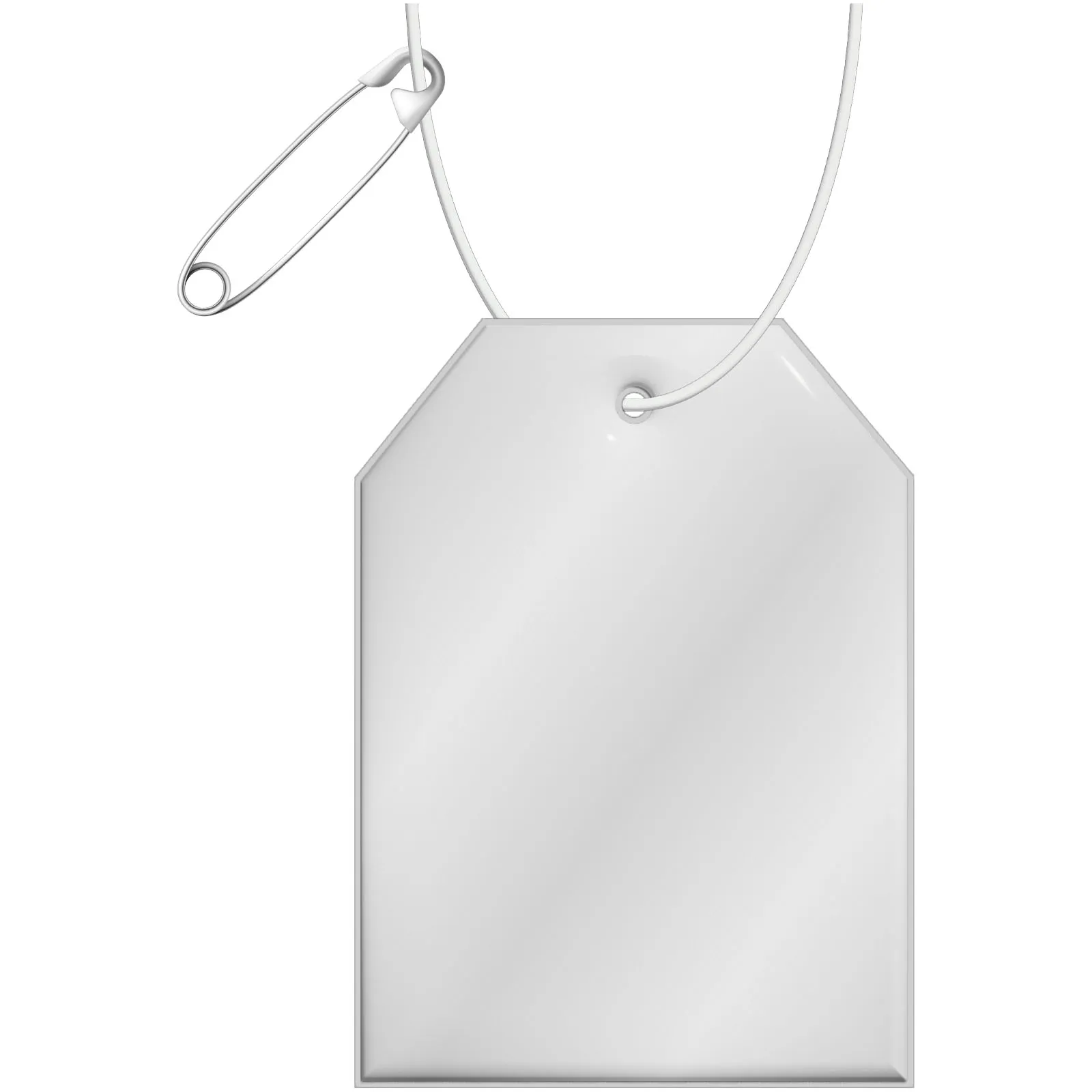 RFX™ H-12 reflecterende pvc hanger met label Wit