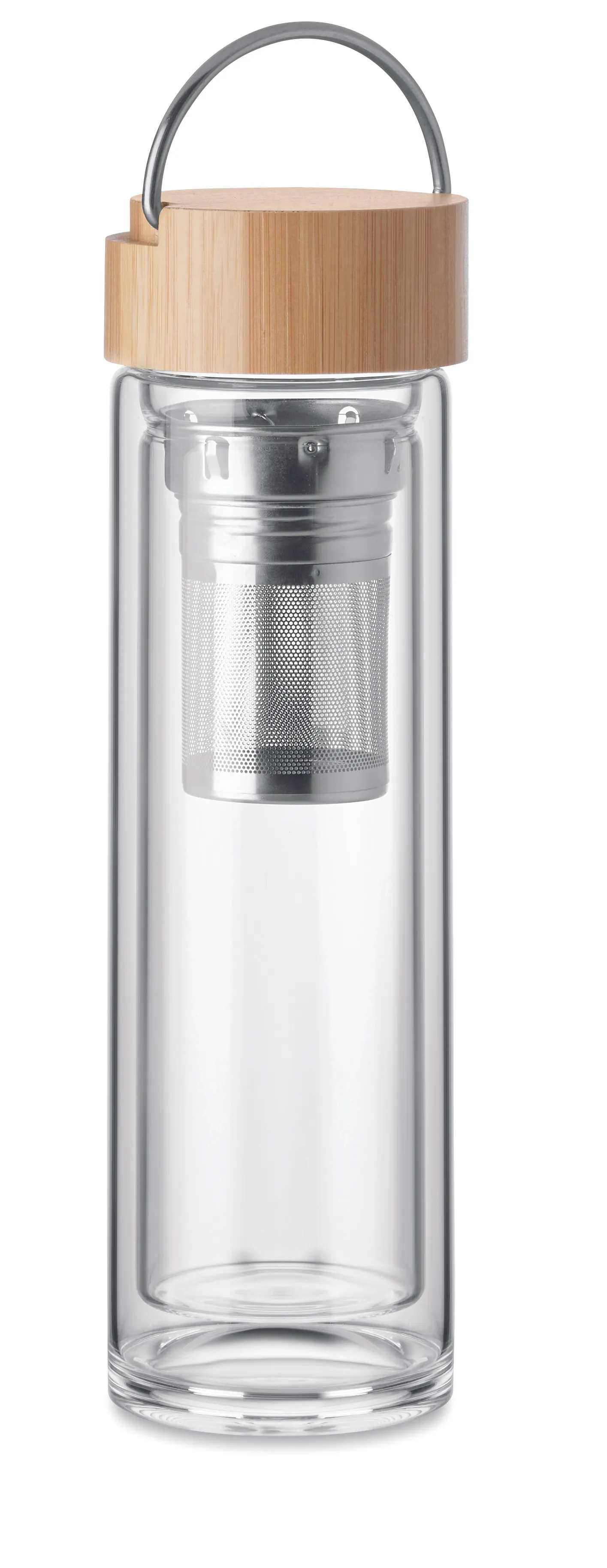 Glazen fles dubbelwandig 400ml