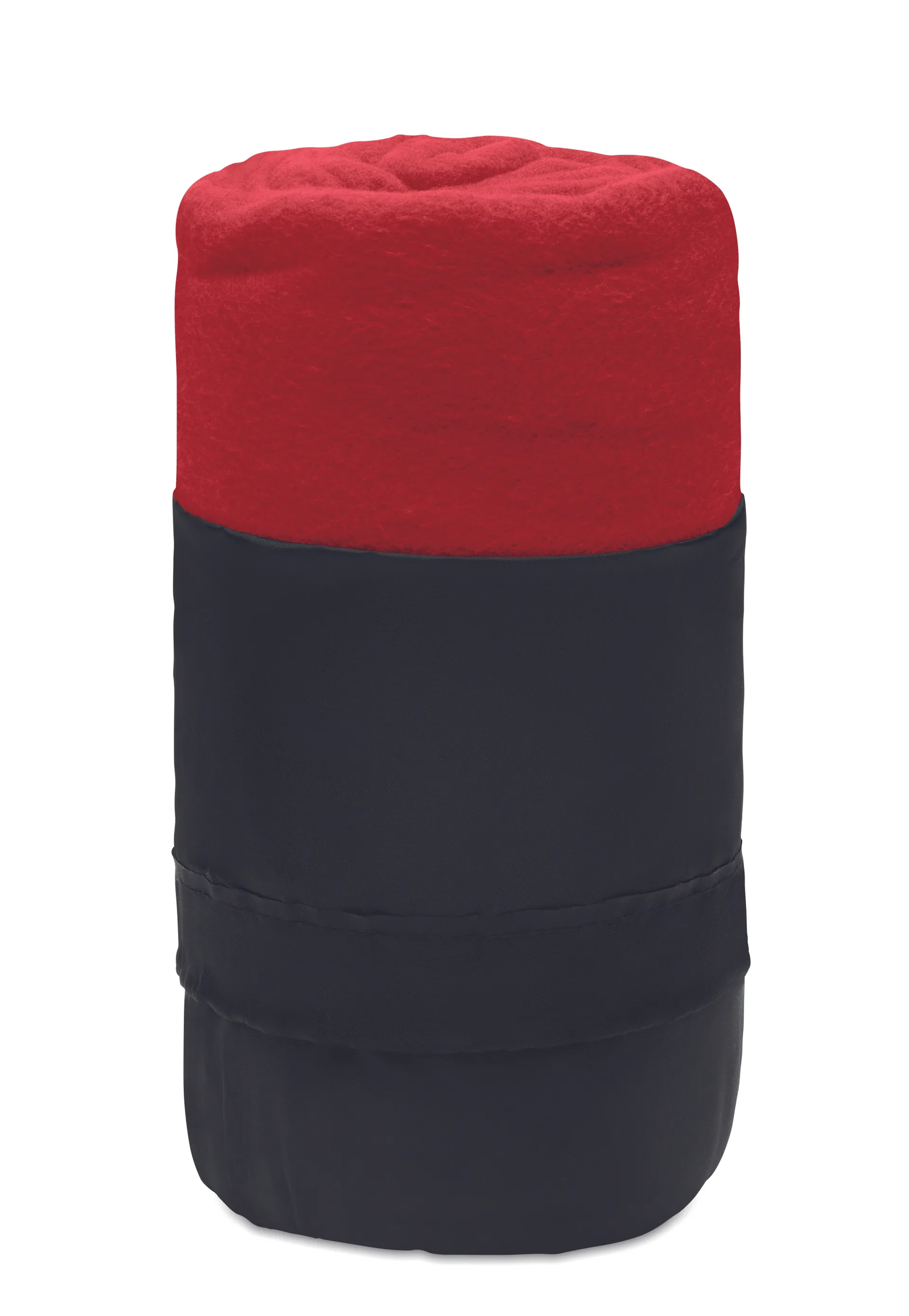 Rode RPET fleece reisdeken