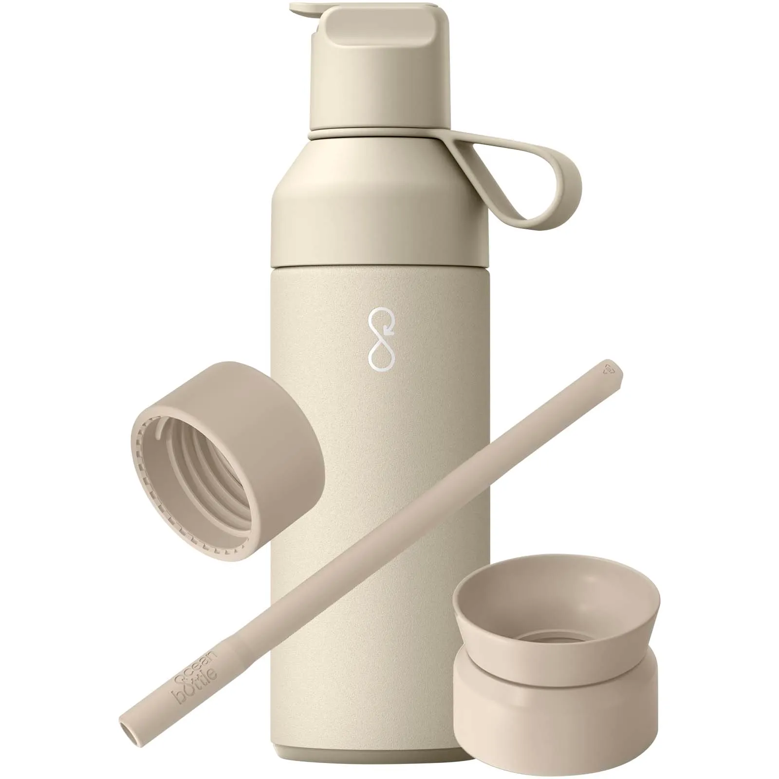 Ocean Bottle 500 ml 3-in-1 geschenkset Oceaanblauw