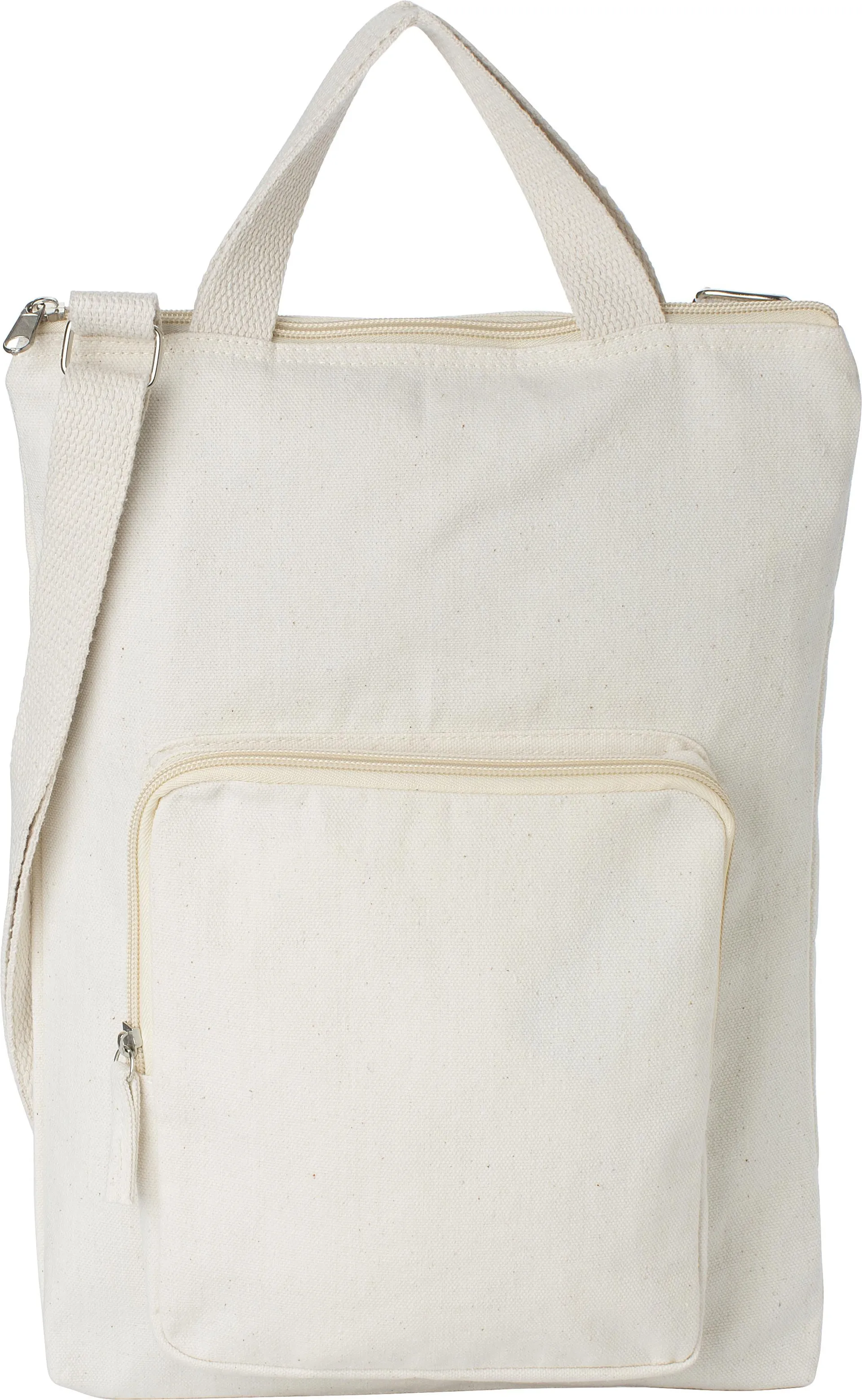 Katoenen (340 g/m2) laptoptas Iker khaki (écru)