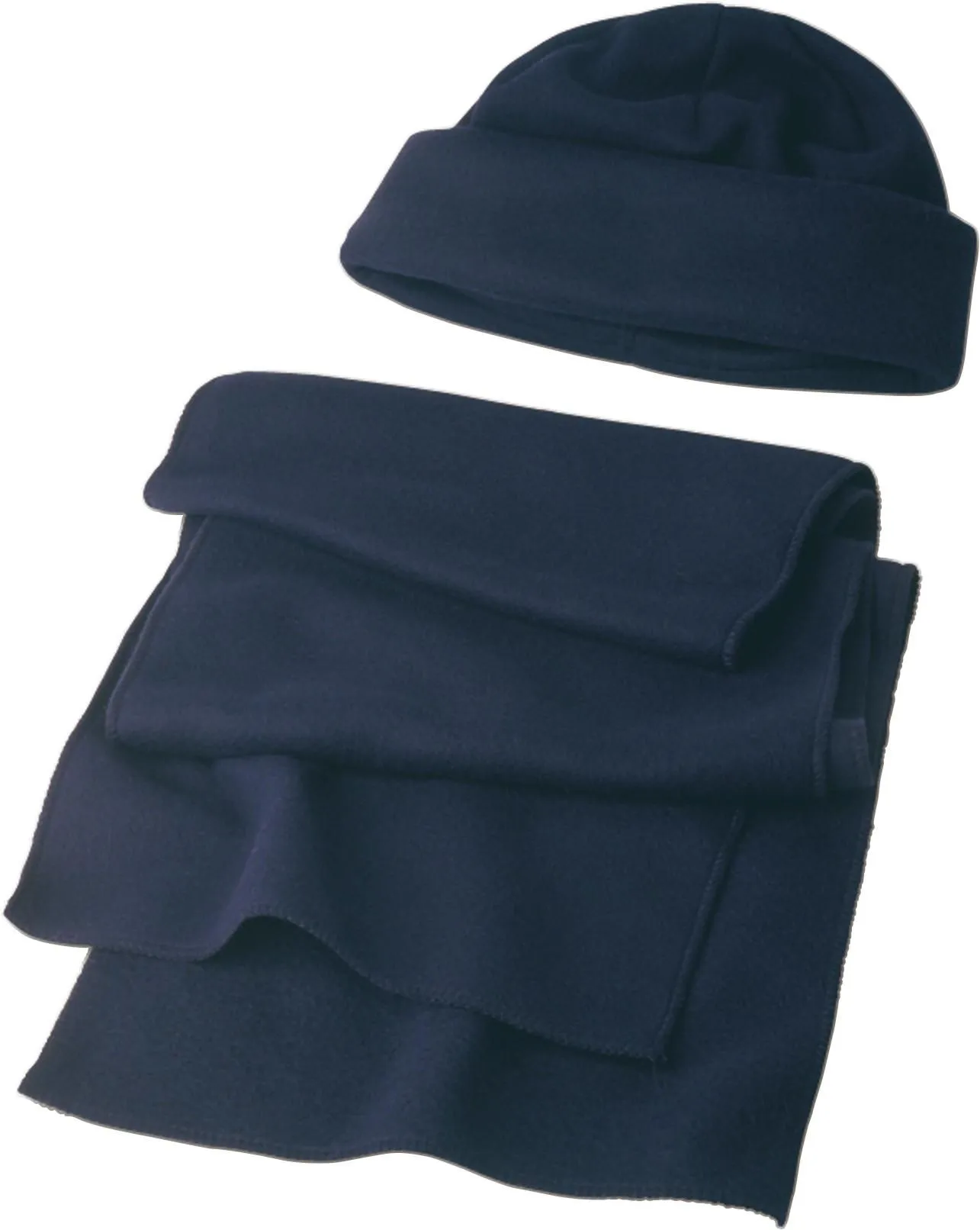 Polyester fleece (200 gr/m²) muts en sjaal Russo blauw