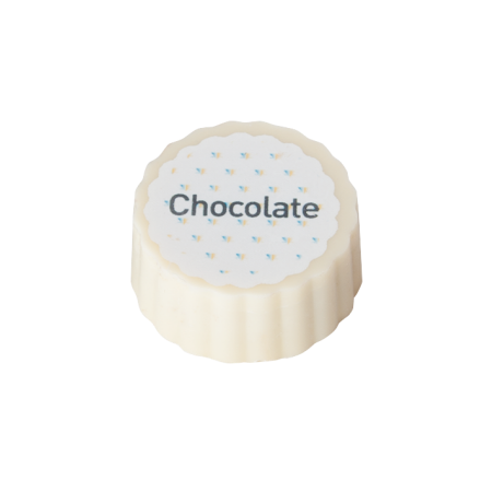 Logobonbon van witte chocolade