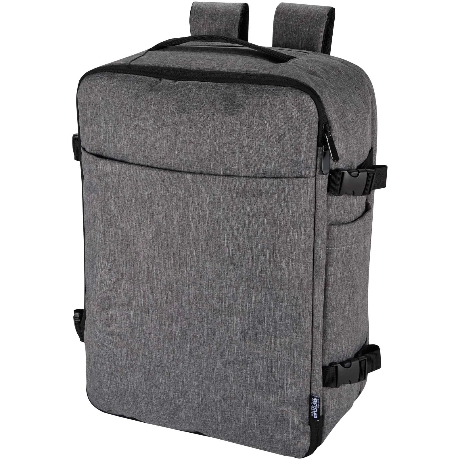 Libra 17" GRS gerecycleerde handbagagerugzak 25L Gemêleerd grijs