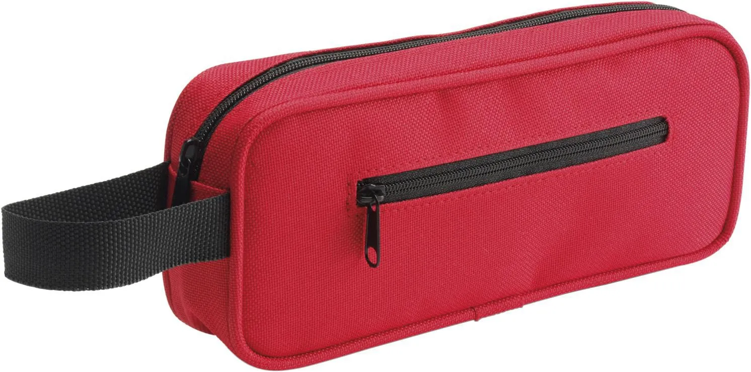 Rood etui Iago van polyester 600D met ruimte voor bedrukking