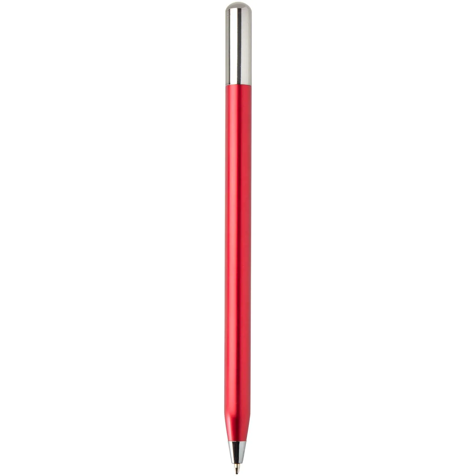 SMART balpen van gerecycled aluminium met draaimechanisme (zwarte inkt) Rood