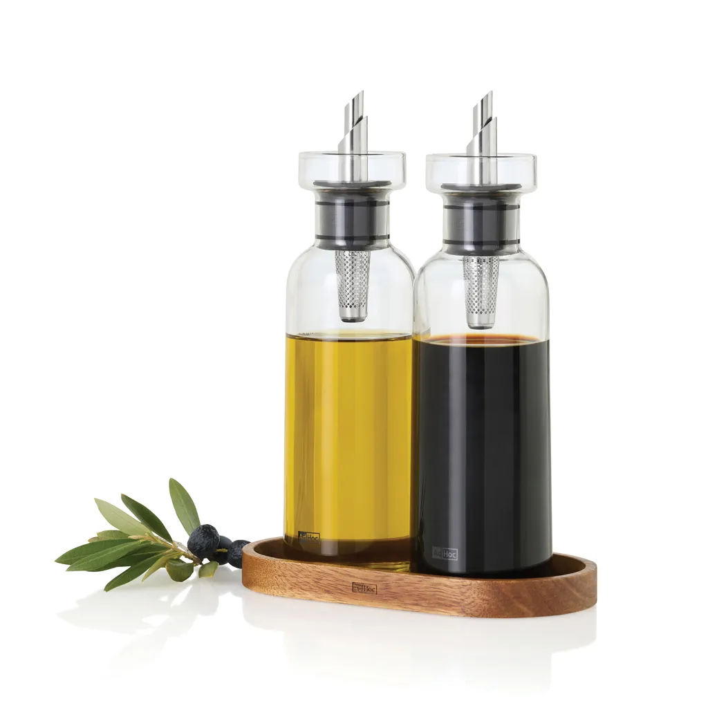 AdHoc Menage AromaPour-set met olie- en azijnschenker, 300 m transparant