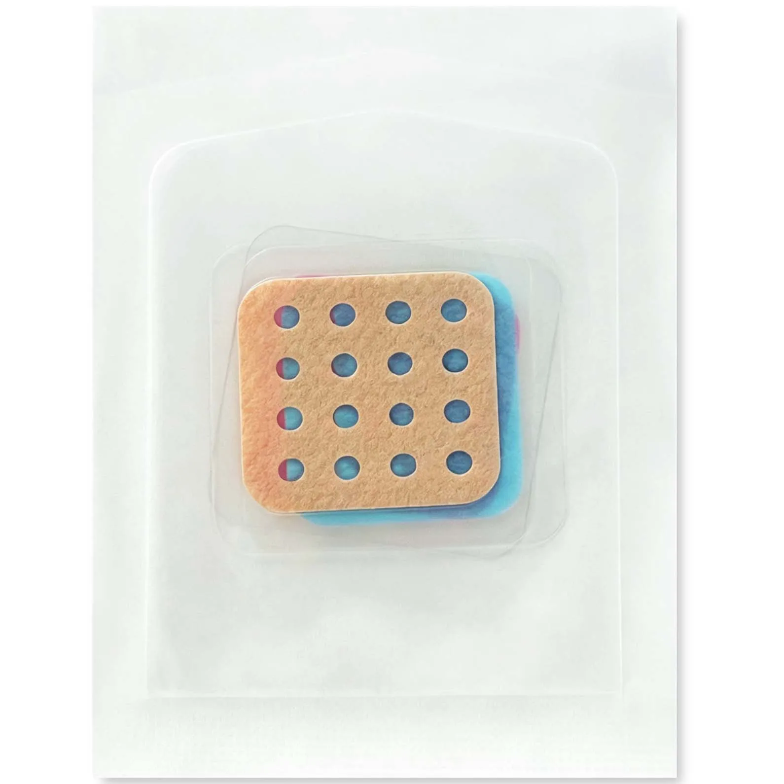 Set van 3 anti-krabpleisters in een full colour bedrukbare papieren envelop  Wit