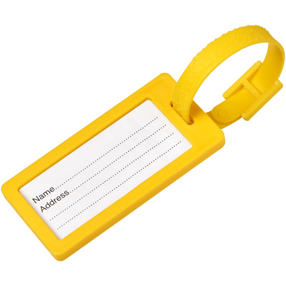 River gerecycled bagagelabel met venster River gerecycled bagagelabel met venster