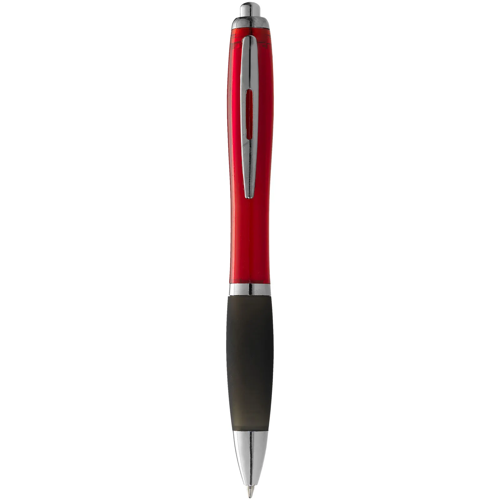 Nash balpen met gekleurde houder en zwarte grip (zwarte inkt) Rood