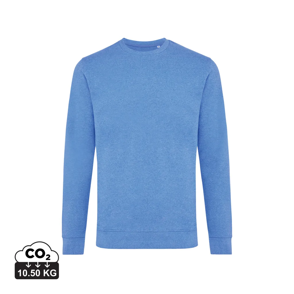 IQONIQ Denali gerecycled katoen sweater ongeverfd heather blue