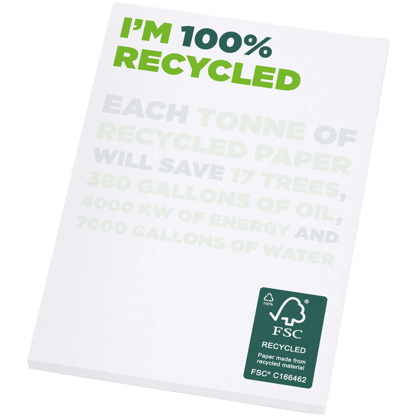 Desk-Mate® gerecycled A7 kladblok Wit