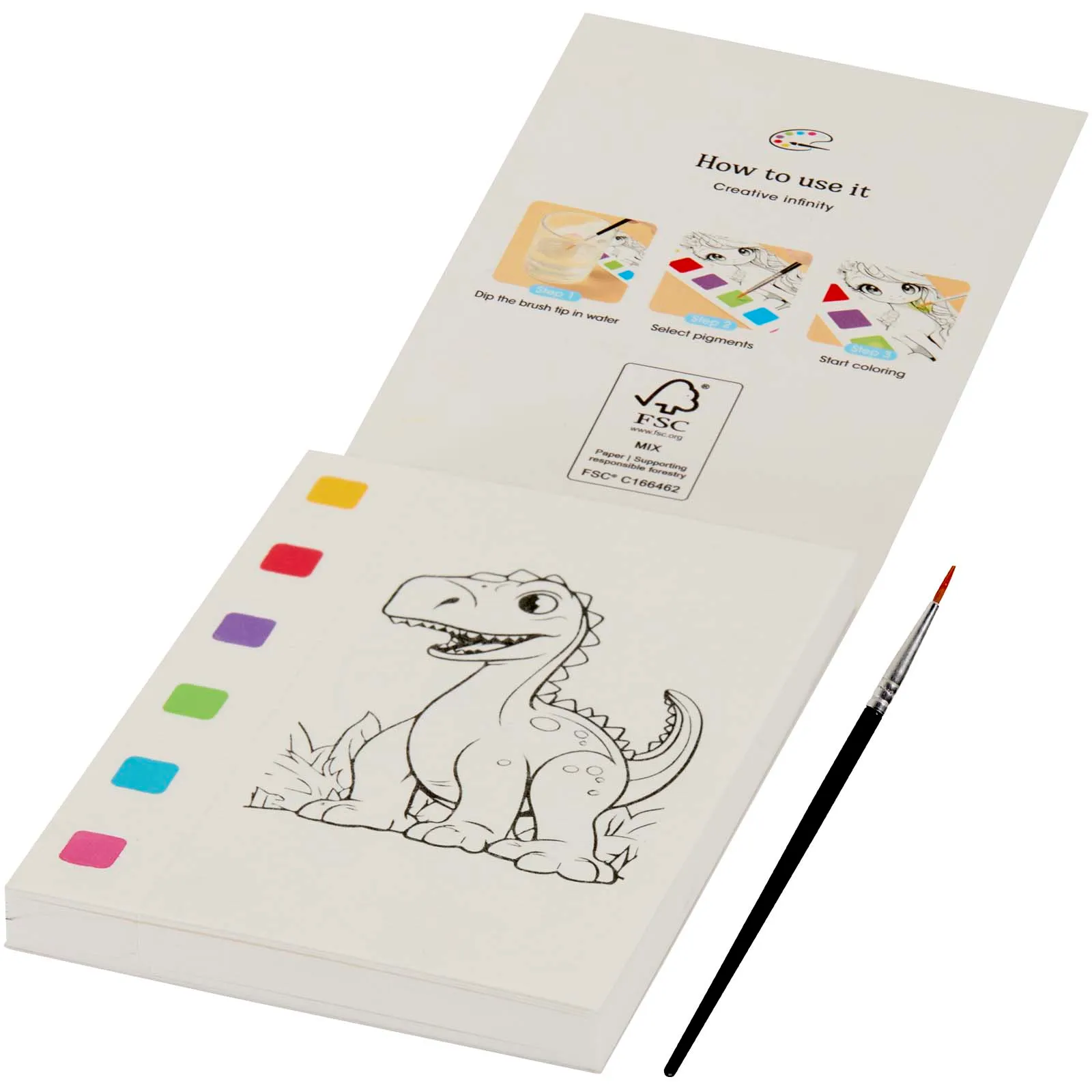 Quell kleurboek en waterpenseelset Wit