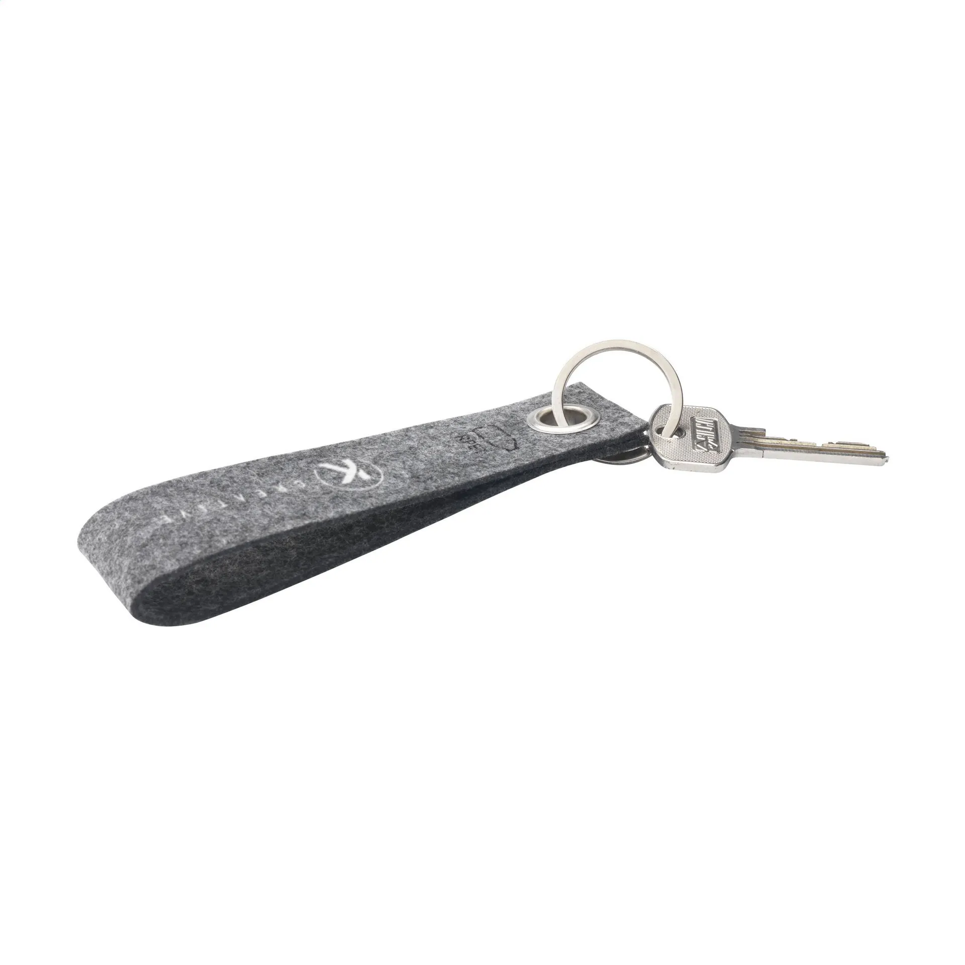 GRS RPET Felt Keyring sleutelhanger grijs