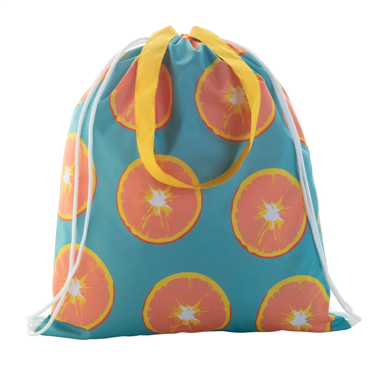 CreaDraw Shop custom made tas met trekkoordsluiting wit