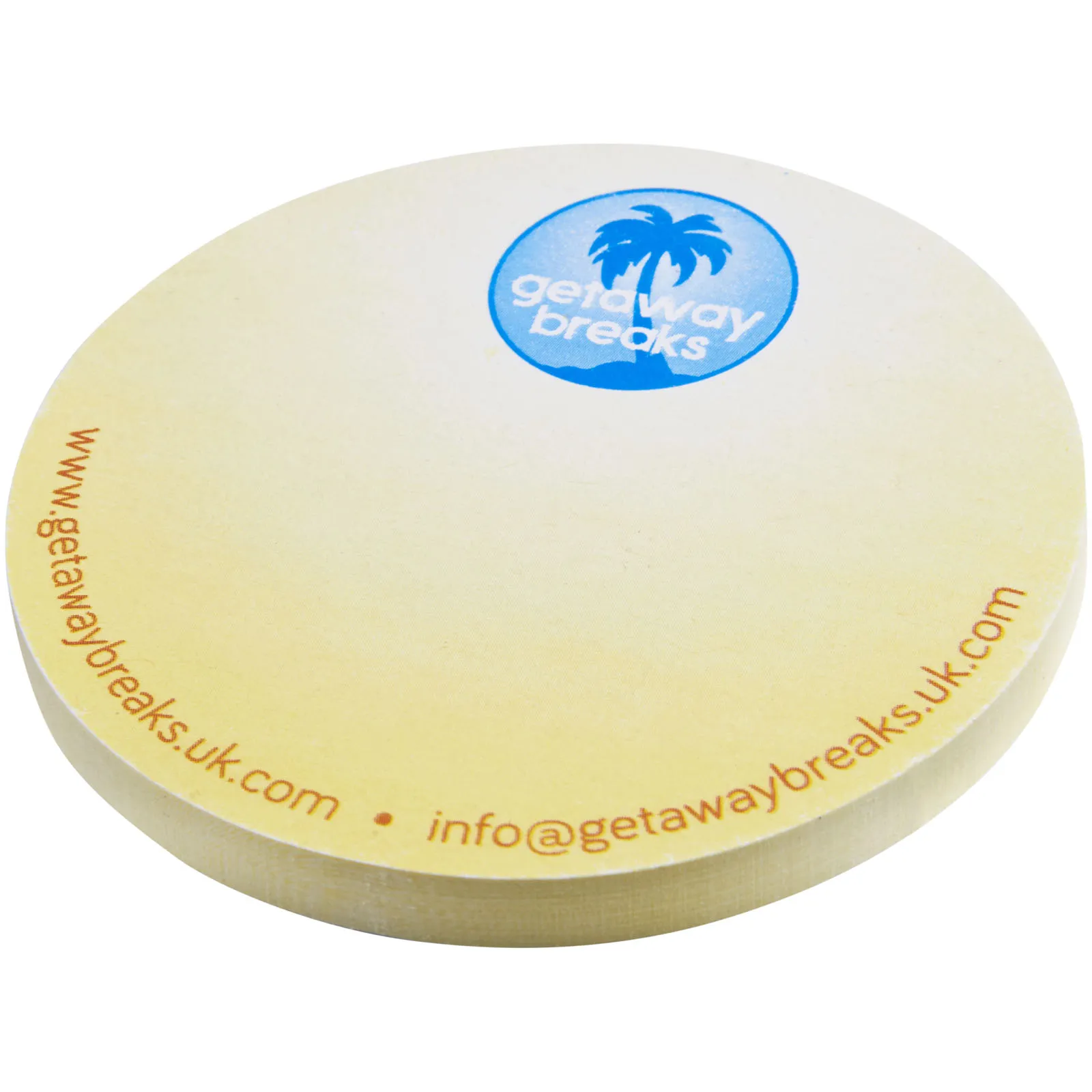 Sticky-Mate® cirkelvormige gerecyclede sticky notes Wit