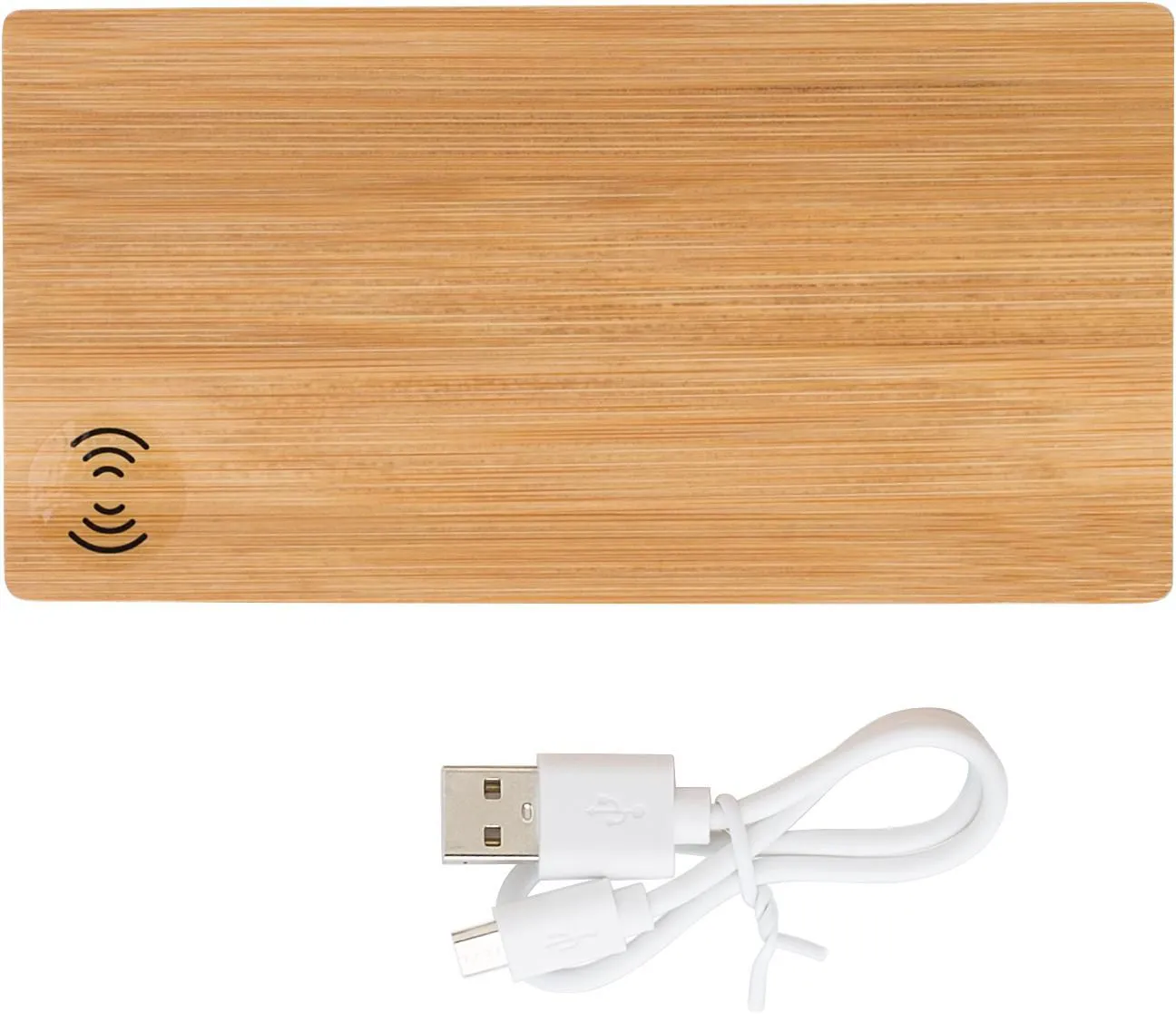 Bamboe powerbank bruin