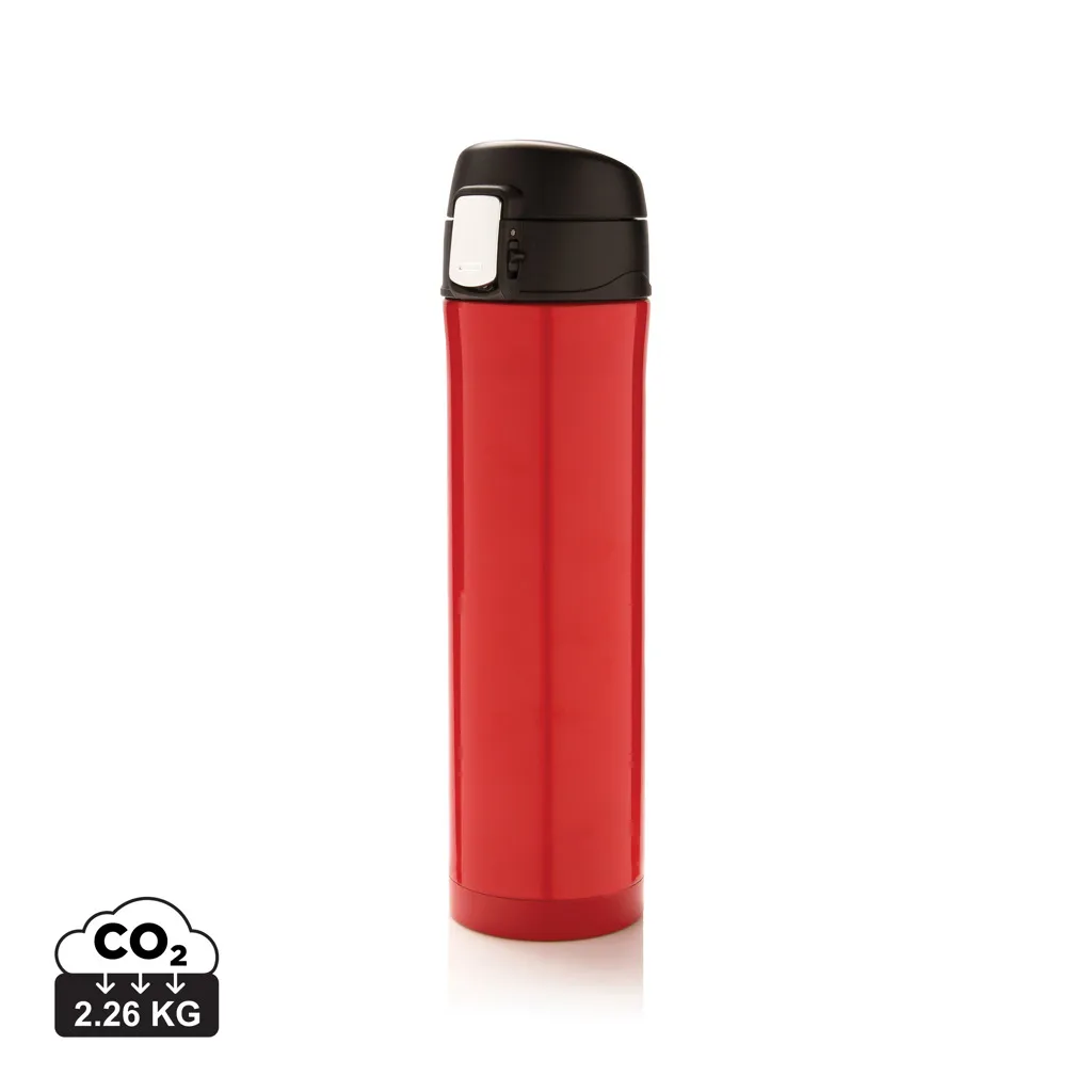 RCS gerecycled roestvrijstalen easy lock thermosfles rood