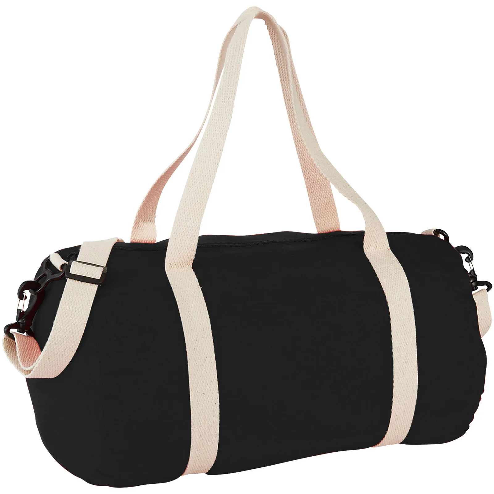 Barrel katoenen duffeltas 25L Zwart