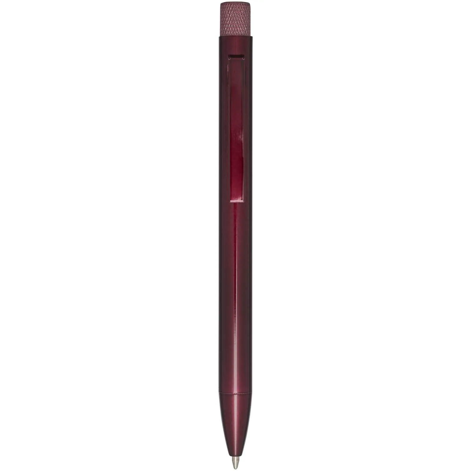 Beatriz balpen van gerecycled messing (blauwe inkt) Bordeaux rood