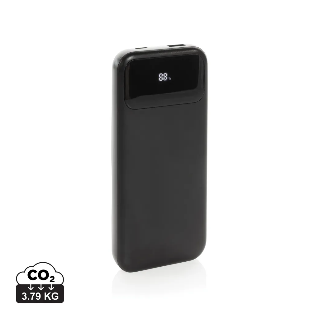 Turbopack RCS rplastic powerbank 10.000 ingebouwde kabels zwart