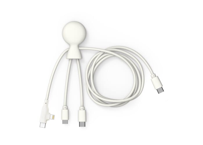 Xoopar Mr. Bio Long Multi Kabel USB-C 1 Meter  Wit