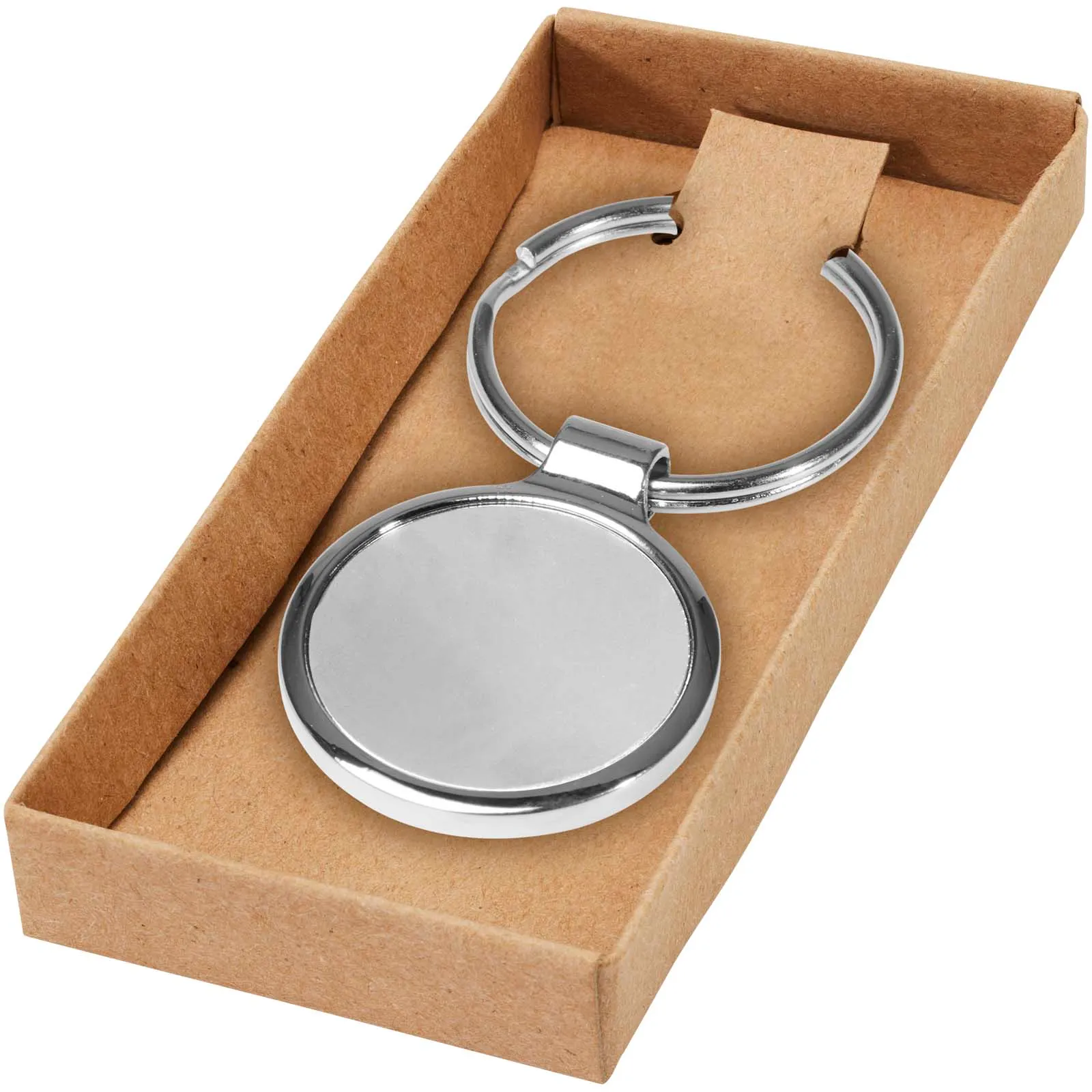 Orlene ronde sleutelhanger Zilver