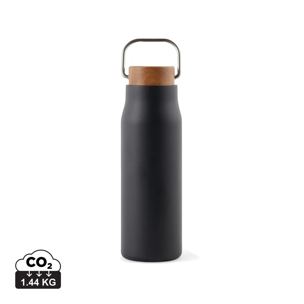 VINGA Ciro RCS gerecycled RVS vacuümfles 300ML zwart