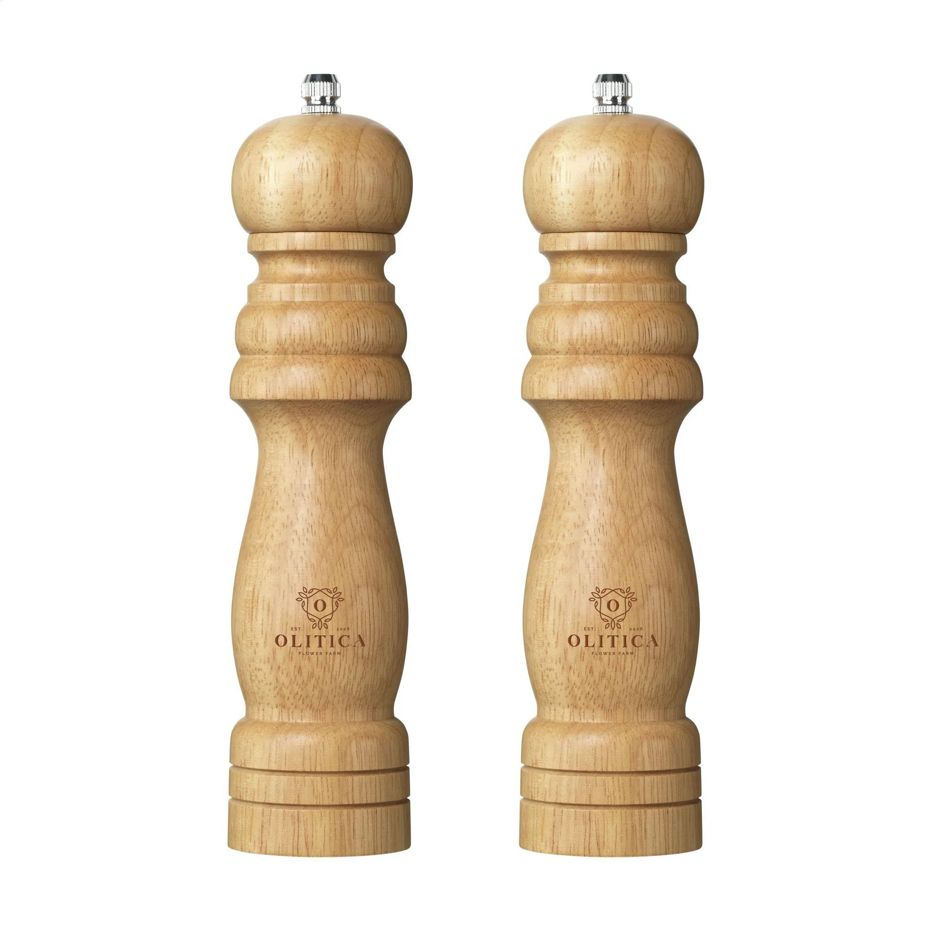 Louna Pepper & Salt peper- en zoutmolen houtbruin