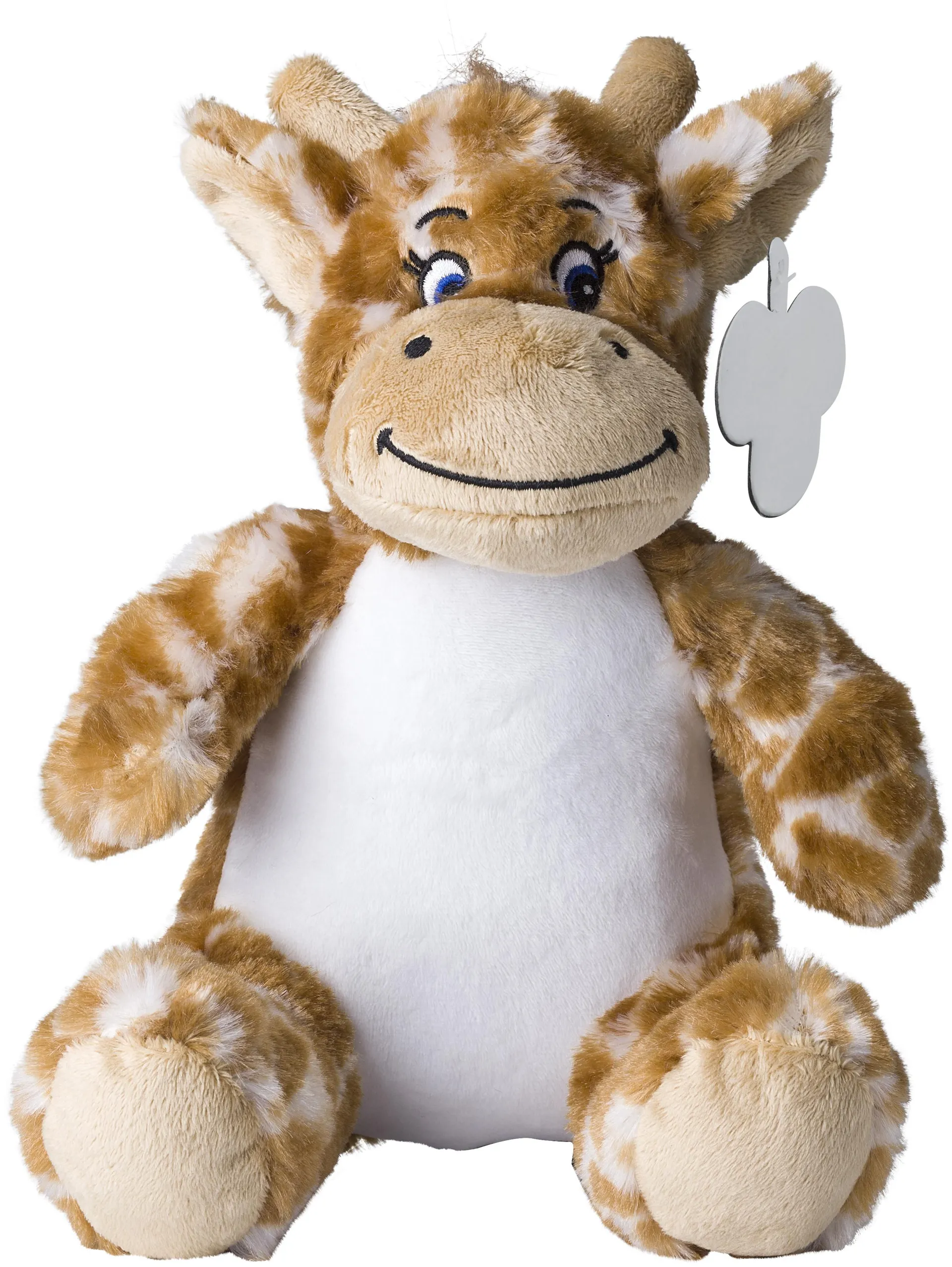 Pluche knuffelgiraf Rick oranje