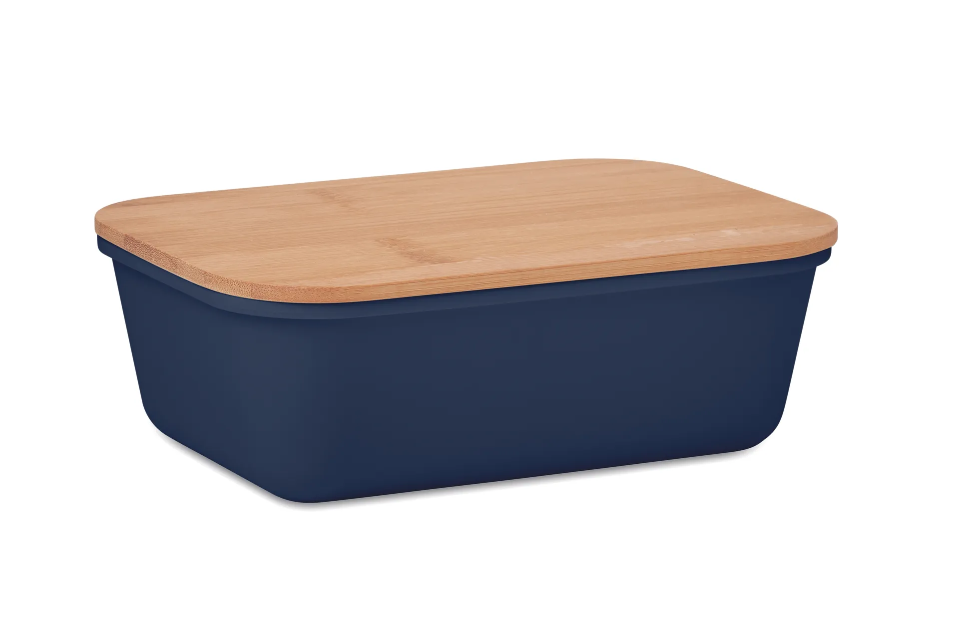 Lunchbox PP bamboe deksel 1L Marineblauw
