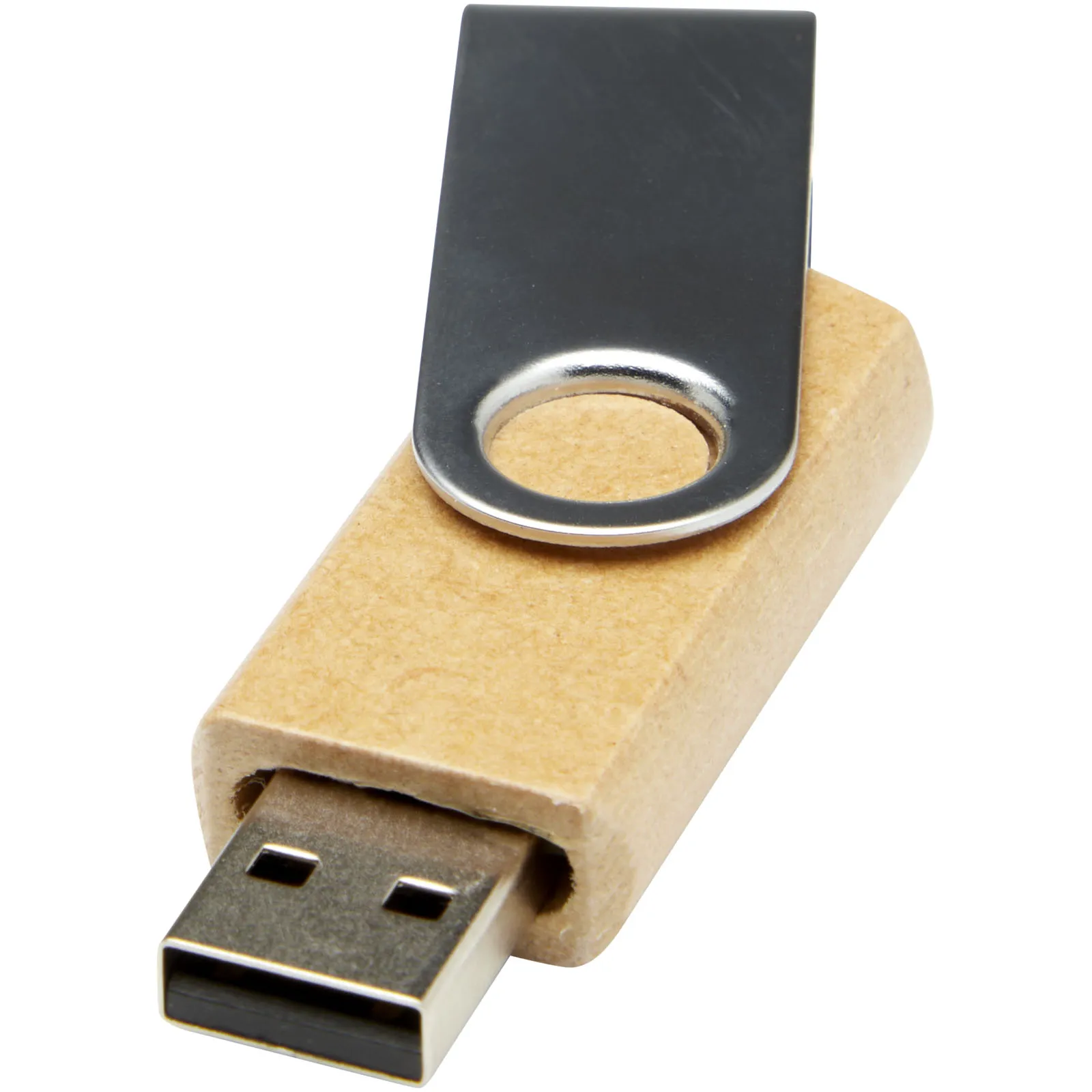 Rotate USB 2.0 van gerecycled papier Kraftbruin