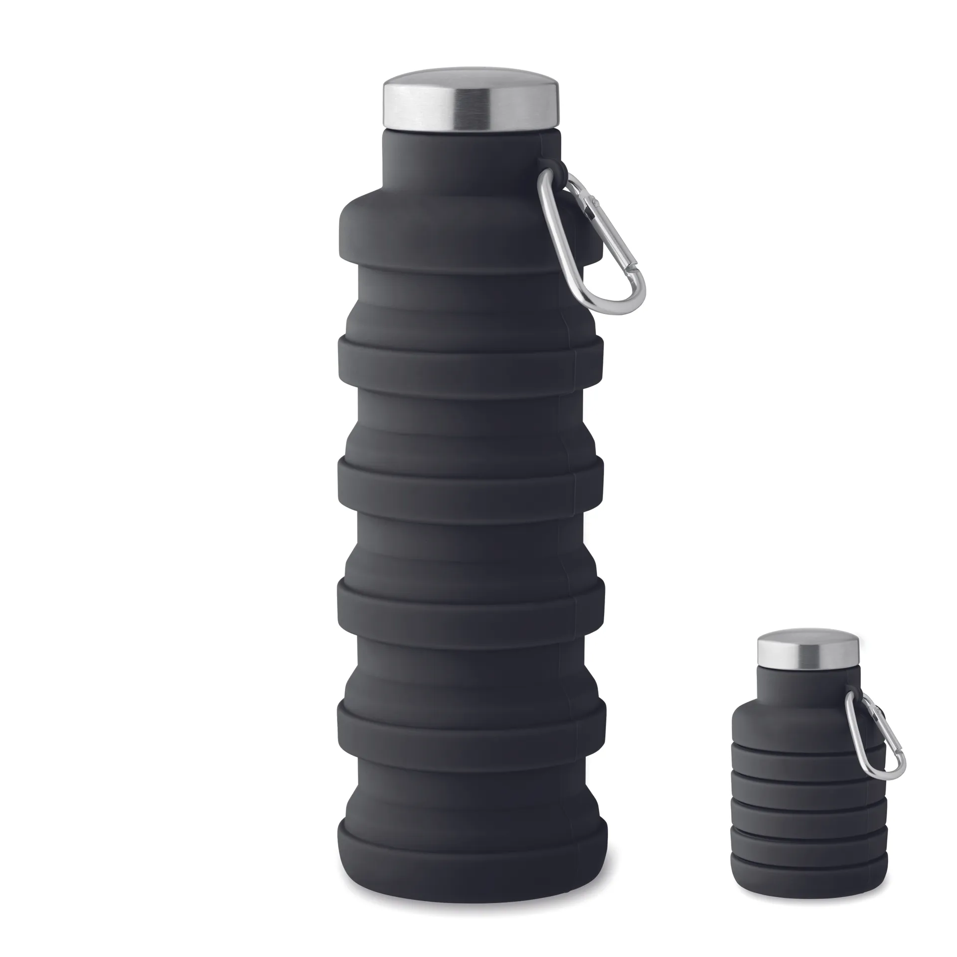 Inklapbare fles 500ml Zwart