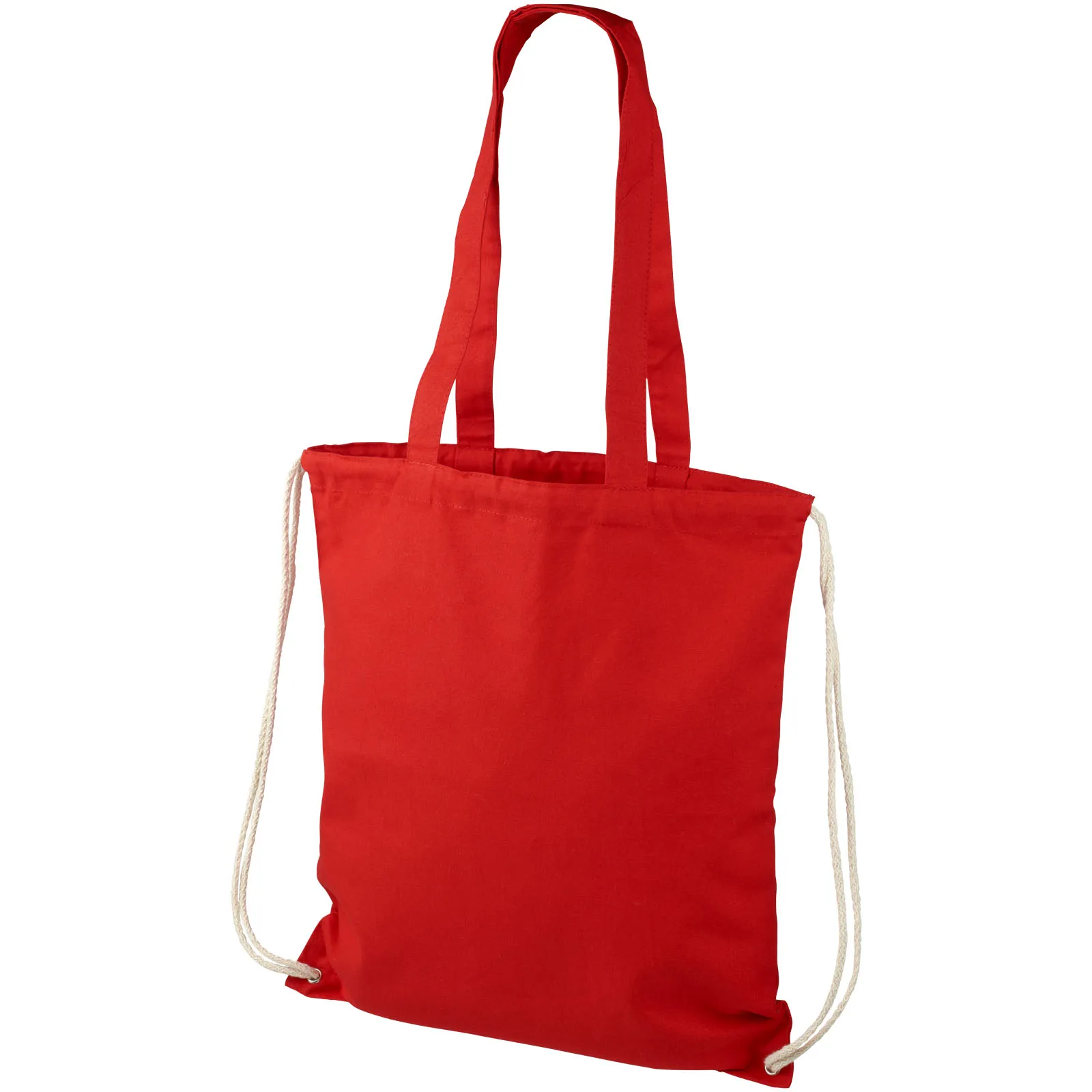 Eliza 240 g/m² katoenen rugzak met trekkoordsluiting 6L Rood