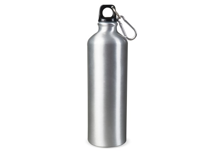 Waterfles aluminium met karabijnhaak 750ml