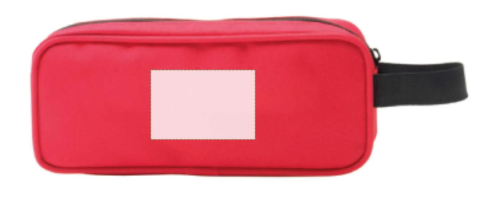 Rood etui Iago van polyester 600D met ruimte voor bedrukking