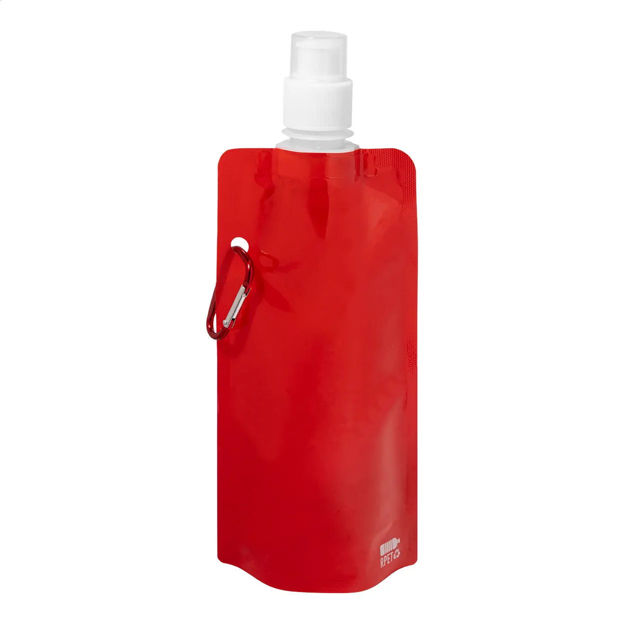 Carabol opvouwbare RPET fles rood