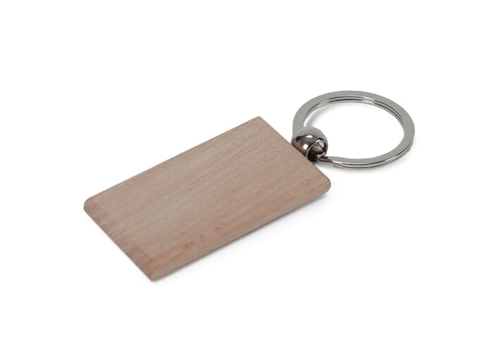Sleutelhanger hout rechthoekig Hout