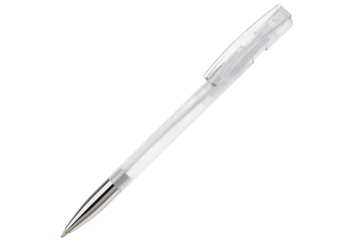 Balpen Nash metalen tip transparant Transparant / Wit