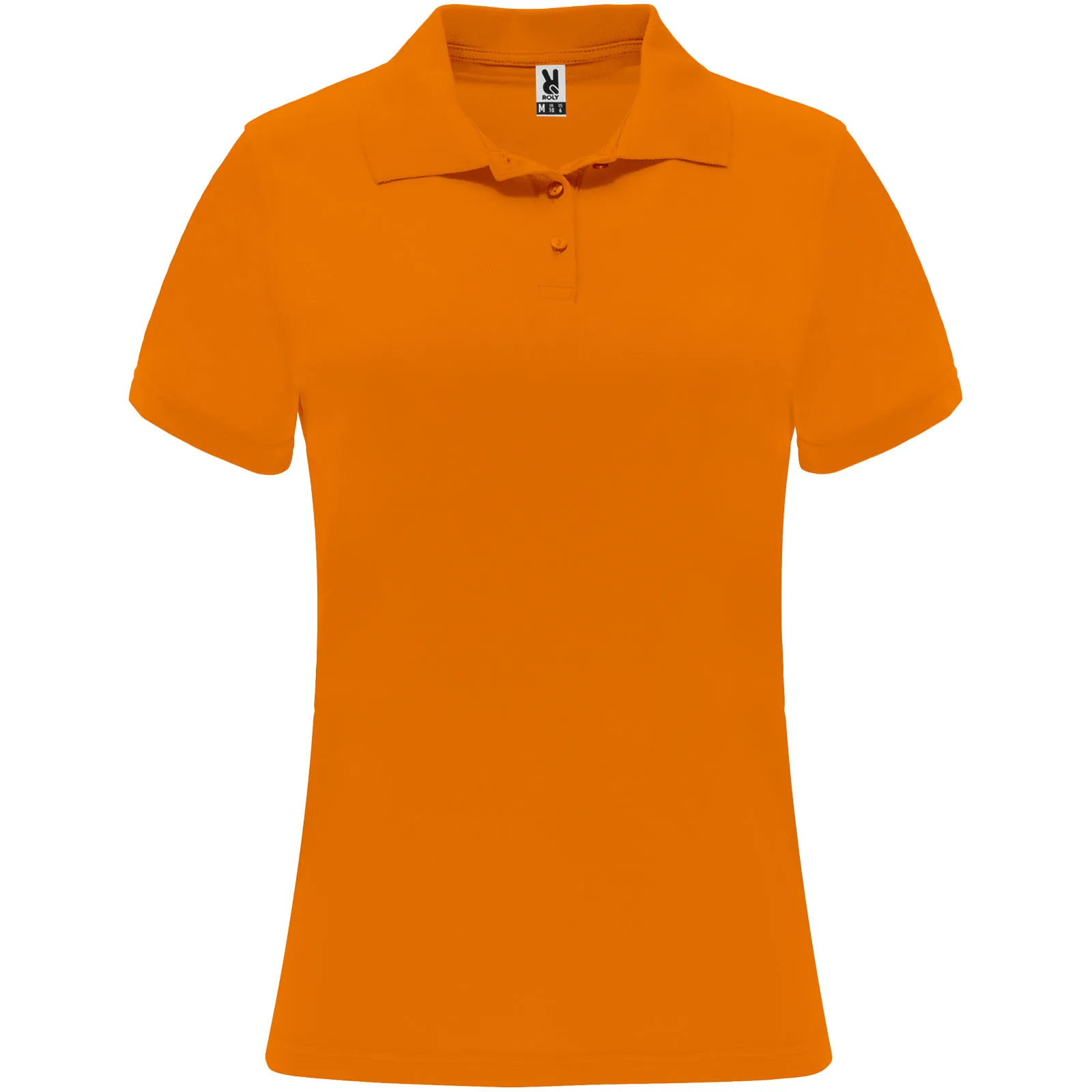 Monzha 150 g/m² sportpolo met korte mouwen voor dames Fluor oranje